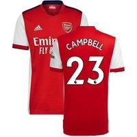 Arsenal FC Men's Mens 2021 - 2022 Home Shirt - Campbell 23 in Red | Size: 2XL