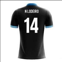 Uruguay Men's 2025 - 2026 Airo Concept Away Shirt - N Lodeiro 14 in Black | Size: 4XL