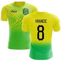 Norwich City FC Men's 2025 - 2026 Norwich Home Concept Football Shirt - Vrancic 8 in Yellow | Size: Small