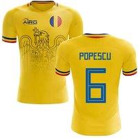 Romania Men's 2025 - 2026 Home Concept Football Shirt - Popescu 6 in Yellow | Size: Small