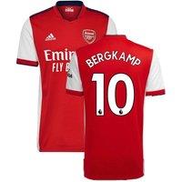 Arsenal FC Men's Mens 2021 - 2022 Home Shirt - Bergkamp 10 in Red | Size: 2XL