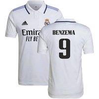 Real Madrid Men's Mens 2022 - 2023 Home Shirt - Benzema 9 in White | Size: 2XL