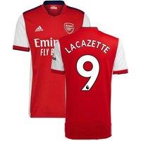 Arsenal FC Men's Mens 2021 - 2022 Home Shirt - Lacazette 9 in Red | Size: 2XL