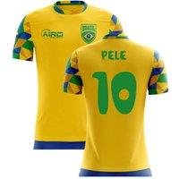 Brazil Men's 2025/26 Home Concept Football Shirt - Pele 10 in Yellow | Size: XS