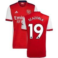 Arsenal FC Men's 2021 - 2022 Home Shirt - S Cazorla 19 in Red | Size: Medium