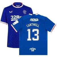 Rangers FC Men's Mens 2022 - 2023 Home Shirt - Cantwell 13 in Blue | Size: Medium