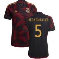 Germany Men's Mens 2022 - 2023 Away Shirt - Beckenbauer 5 in Black | Size: Medium