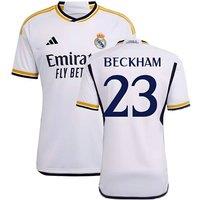Real Madrid Men's Mens 2023 - 2024 Home Shirt - Beckham 23 in White | Size: 2XL