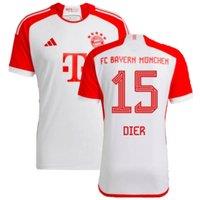 Bayern Munich Men's Mens 2023 - 2024 Home Shirt - Dier 15 in White | Size: Small