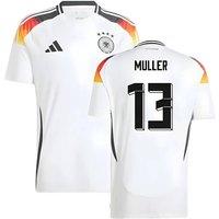 Germany Men's Mens 2024 - 2025 Home Shirt - Muller 13 in White | Size: Small
