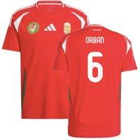 Hungary Men's Mens 2024 - 2025 Home Shirt - Orban 6 in Red | Size: Medium