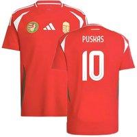 Hungary Men's Mens 2024 - 2025 Home Shirt - Puskas 10 in Red | Size: Medium
