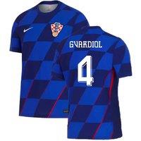 Croatia Men's Mens 2024 - 2025 Away Shirt - Gvardiol 4 in Blue | Size: Medium