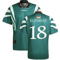 Germany Men's Mens 1996 Euro 96 Away Shirt - Klinsmann 18 in Green | Size: Small