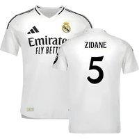 Real Madrid Men's Mens 2024 - 2025 Authentic Home Shirt - Zidane 5 in White | Size: Medium
