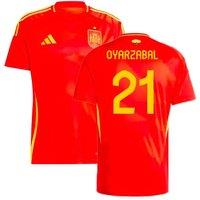 Spain Men's Mens 2024 - 2025 Home Shirt - Oyarzabal 21 in Red | Size: XL