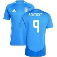 Italy Men's 2024/25 Home Shirt SCAMACCA in Blue | Size: Large