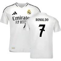 Real Madrid Men's Mens 2024 - 2025 Authentic Home Shirt - Ronaldo 7 in White | Size: Medium