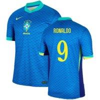 Brazil Men's 2024‑2025 Away Shirt Ronaldo 9 in Blue | Size: XL