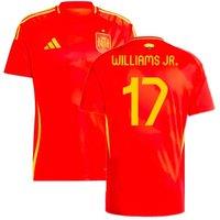 Spain Men's Mens 2024 - 2025 Home Shirt - Williams Jr. 17 in Red | Size: XL