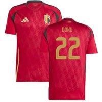 Belgium Men's Mens 2024 - 2025 Home Shirt - Doku 22 in Red | Size: Medium