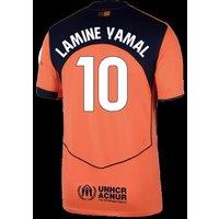FC Barcelona Men's Mens 2025 - 2026 Third Shirt - Lamine Yamal 10 in Orange | Size: XL