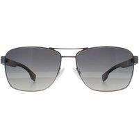 Hugo Boss Men's Aviator Matte Dark Ruthenium Grey Gradient Polarized BOSS 1559/O/S