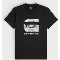 G-Star Men's Logo Paris T-Shirt Black White | Size: XS