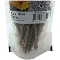 JCP CONSTRUCTION PRODUCTS Concrete Screws Csk Hd 7.5 x 100mm - Box of 275 in Gold