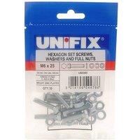 Unifix Grade 8.8 Hex Set M6 x 50 - Box of 50 in Blue