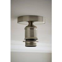 ValueLights Shaw Flush Brushed Brass, Chrome, Gold & Black Ceiling Light Fitting in Silver