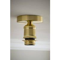 ValueLights Shaw Flush Brushed Brass, Chrome, Gold & Black Ceiling Light Fitting
