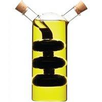 World of Flavours Italian Glass Dual Oil & Vinegar Cruet Bottle in Clear