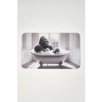 Homescapes Soft Gorilla Bath Mat, 45 x 75cm in Black | Size: Bath Mat