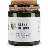Serenityy Greenman Woodwick Soy Candle Cedar Citrus in Green | Size: 0.5m x 1m