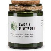 Serenityy Greenman Woodwick Soy Candle - Sage & Mintwood in Dark Green | Size: 0.5m x 1m