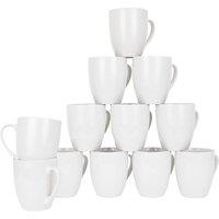 simpa White Porcelain Classic Mugs - Set of 12