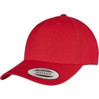 Yupoong Flexfit 5 Panel Snapback Cap in Red