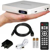 Denver Mini Multi Region HDMI DVD - TV - USB Socket or UK Mains - 1080p - Remote - LED Display in White