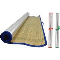 MANTRARAJ Straw Rolled Beach Mat 70cm x 180cm Camping Picnic Mat 1 x Random in Beige | Size: 70 cm x 180 cm