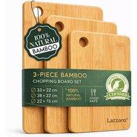 Grace Lazzaro Bamboo Chopping Board Set of 3 in Brown | Size: 3 Pack