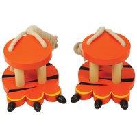 Bigjigs Toys Wooden Tiger Footwalkers - Stilts