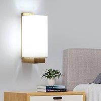 Goeco Modern E27 Wall Lamp Minimalist Design Glass Lampshade for Bedroom in Natural