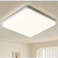Goeco LED Ceiling Light 48 W 4500 K Modern Square IP 44 for Bathroom 30 cm in White