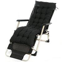Lishetimig Sun Lounger Cushion Pad for Garden Recliner Chair in Black