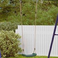 Berkfield Home Outdoor Swing Seat for Kids Single with Adjustable Rope Green