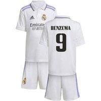 Real Madrid 2022 - 2023 Home Mini Kit (Infant) - Benzema 9 in White | Size: 2-3 Years