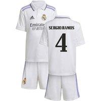 Real Madrid 2022/23 Home Mini Kit Sergio Ramos in White | Size: 3-4 Years