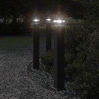 Berkfield Home Outdoor Floor Lamps 3pcs Black 80 cm Aluminium