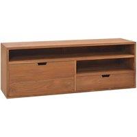 Berkfield Home TV Cabinet 110x30x40 cm Solid Teak Wood in Brown | Size: 110 x 30 x 40 cm